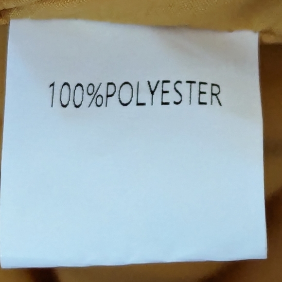 Mustard Yellow Lace With Lining Ruffled Blouse W Keyhole Opening in Back - Picture 10 of 15